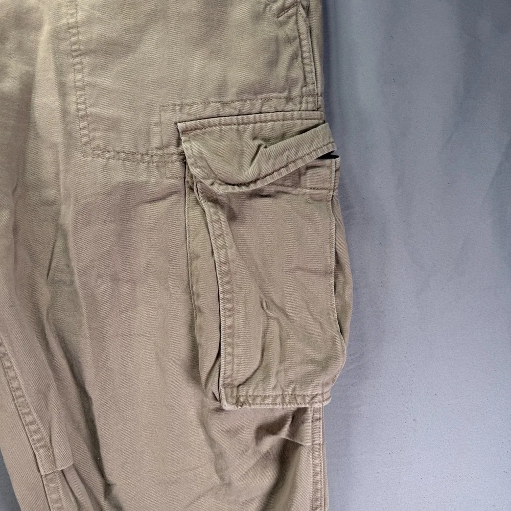 Vintage Y2K Polo Ralph Lauren Cargo Pants Mens 34x28 Beige Paratrooper Pockets